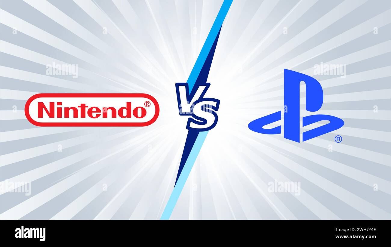 Istanbul, Turkey 7 February 2024 Nintendo versus Playstation