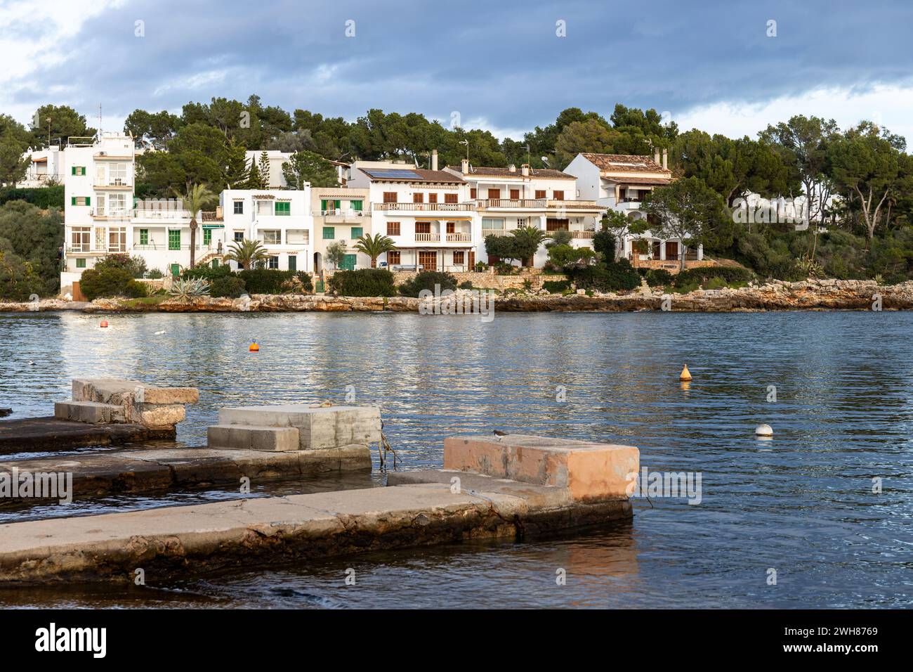 Porto Petro, fishing village in Majorca, Mallorca, Balearic Islands, Spain Stock Photo
