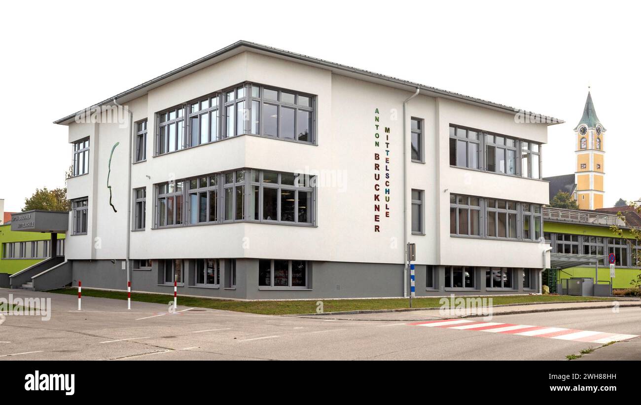 Anton Bruckner Mittelschule, Ansfelden, Upper Austria, Austria Stock Photo