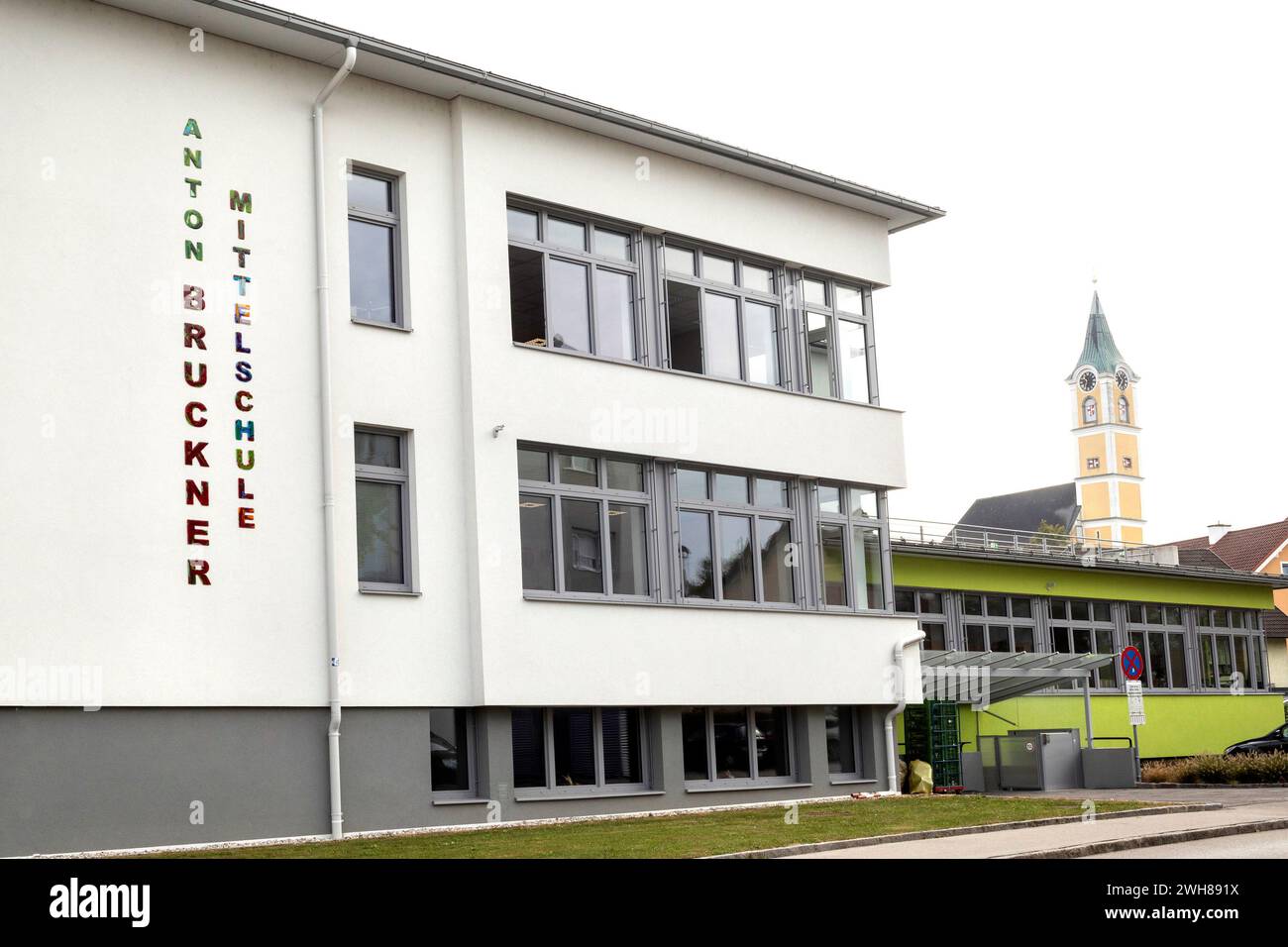 Anton Bruckner Mittelschule, Ansfelden, Upper Austria, Austria Stock Photo