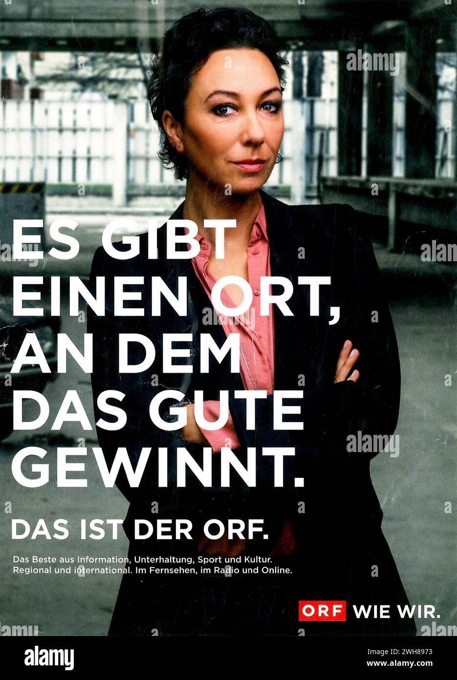 2017 Der Orf media Print ad  Österreichischer Rundfunk is an Austrian national public broadcaster Stock Photo