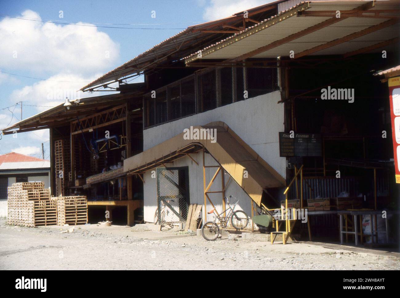 Costa Rica. 1997 Del Monte banana processing plant in Costa Rica