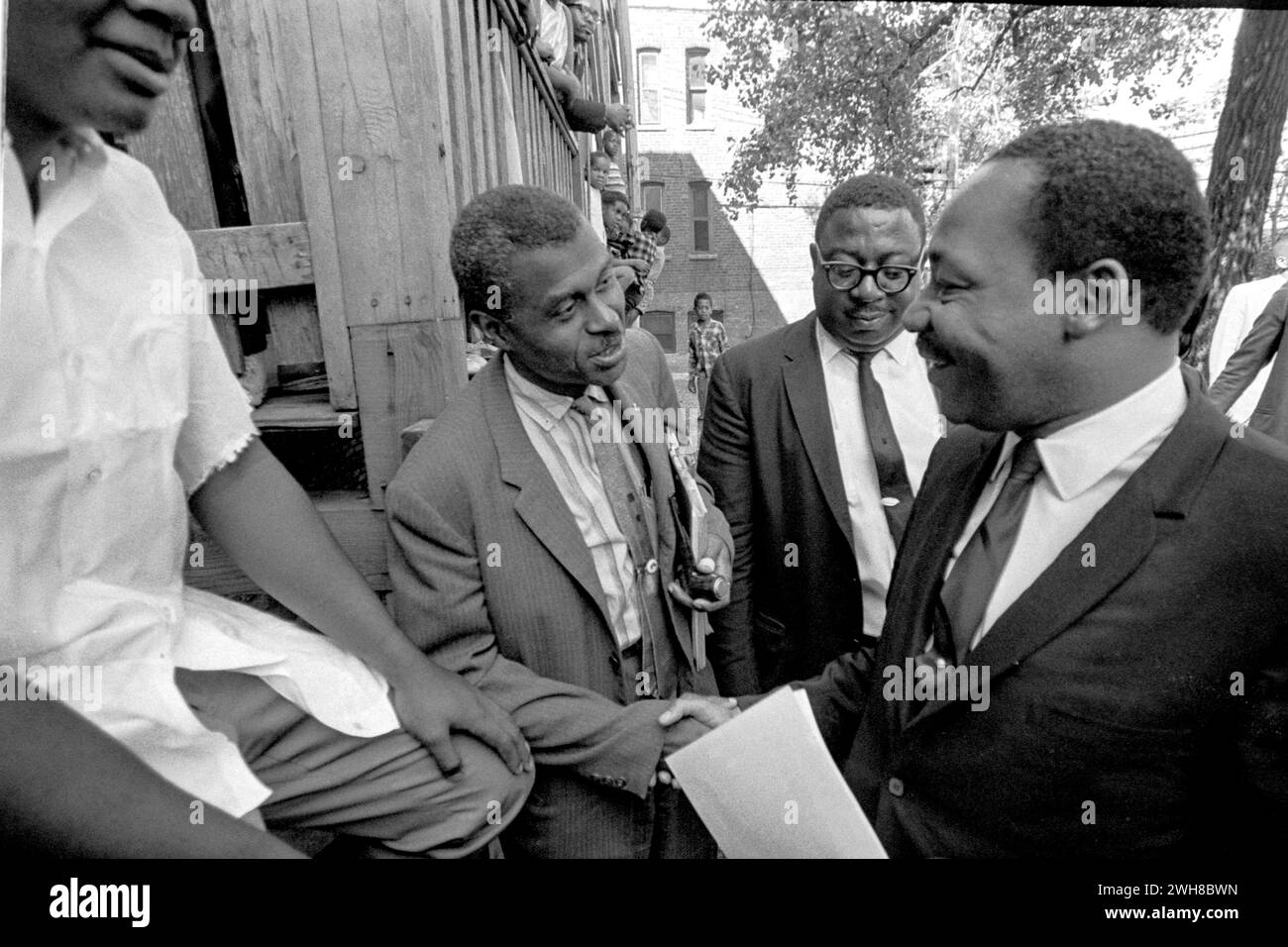 Dr Martin Luthur King Jr and Gathering of Civil Rights Leaders During a Momentous Meeting in the 1960s Stock Photo