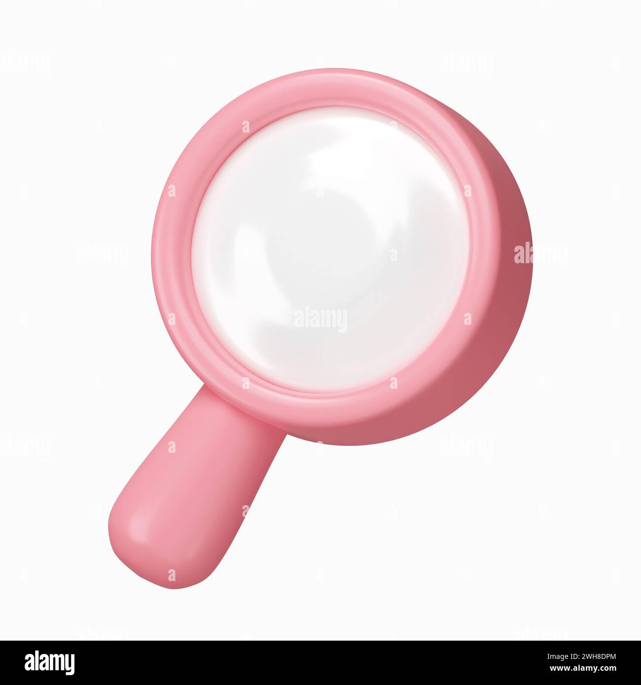 3d Magnifying glass. minimal school icon. isolated on background, icon ...