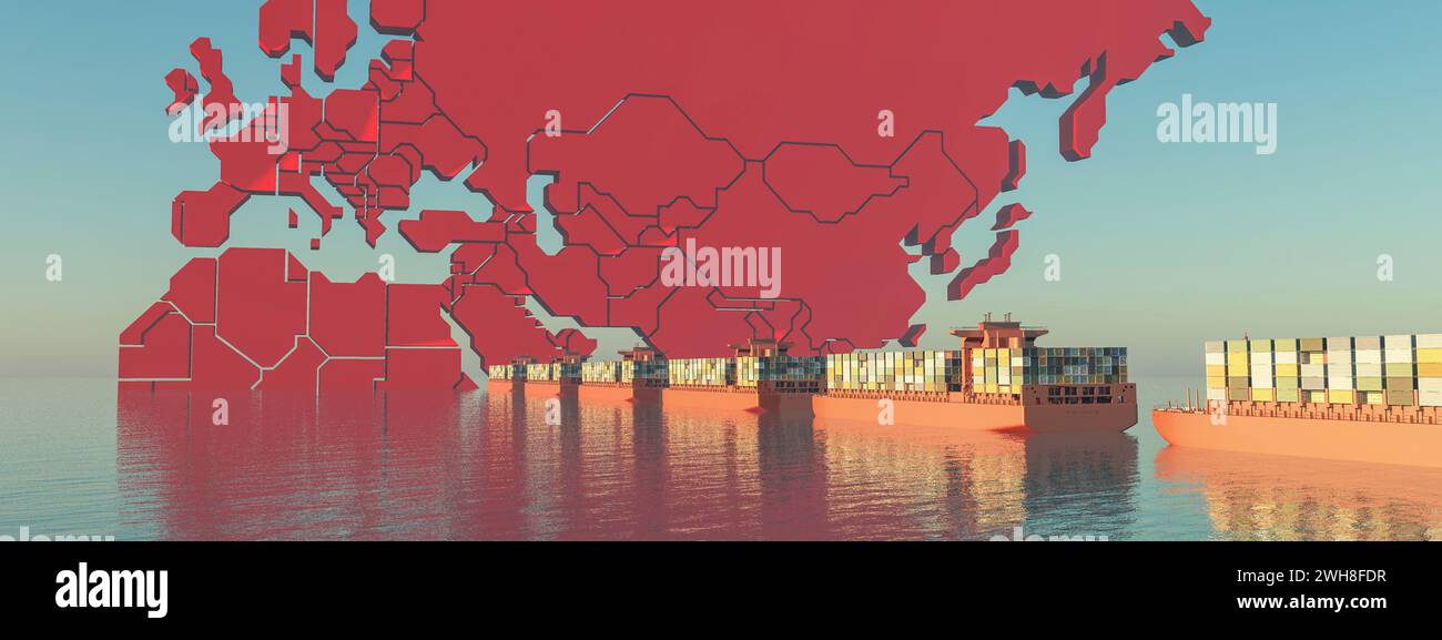 Trade routes map hi-res stock photography and images - Alamy