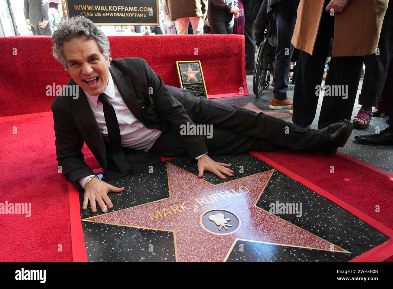 Mark Ruffalo attends a ceremony honoring him with a star on the