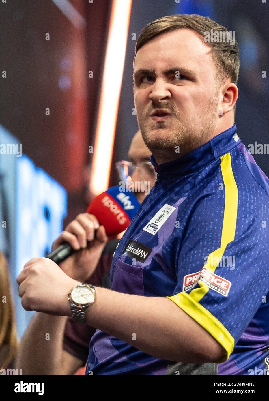 Berlin, Germany. 08th Feb, 2024. Darts, Premier League, Matchday 2