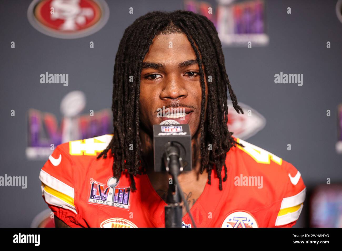 Henderson, NV, USA. 08th Feb, 2024. Kansas City Chiefs wide receiver