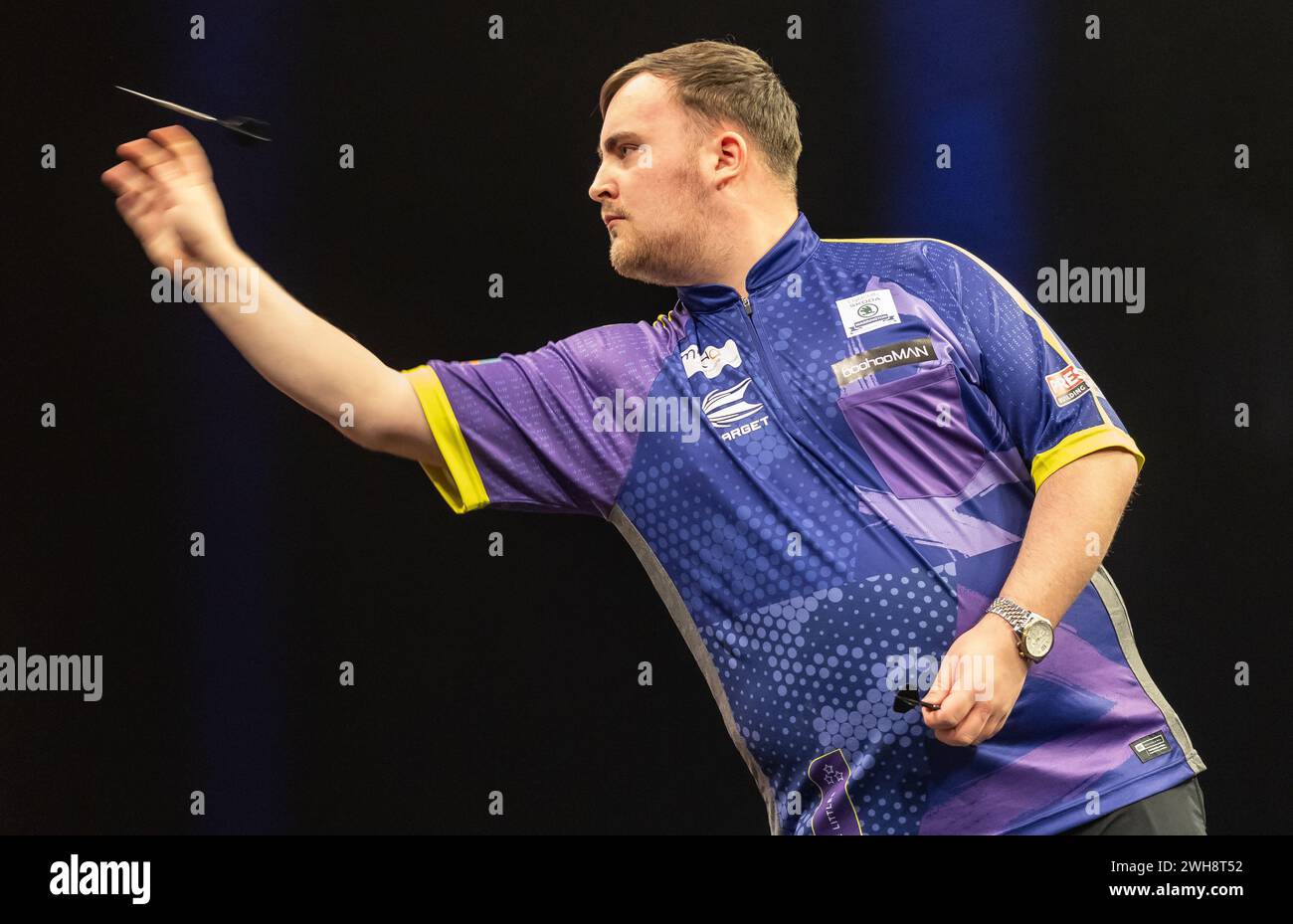 Berlin, Germany. 08th Feb, 2024. Darts, Premier League, Matchday 2