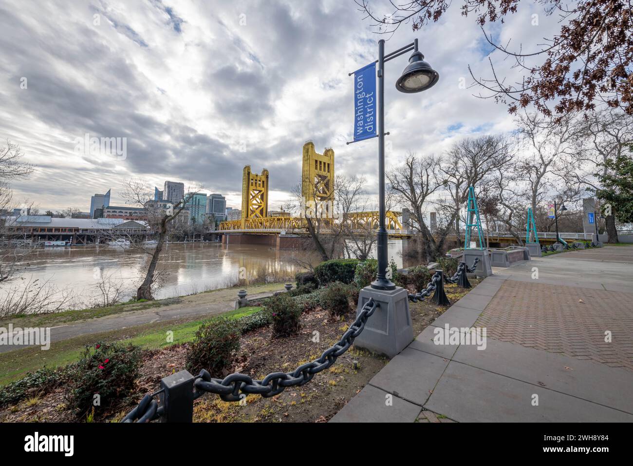 West Sacramento's Tower Bridge Stock Photo - Alamy