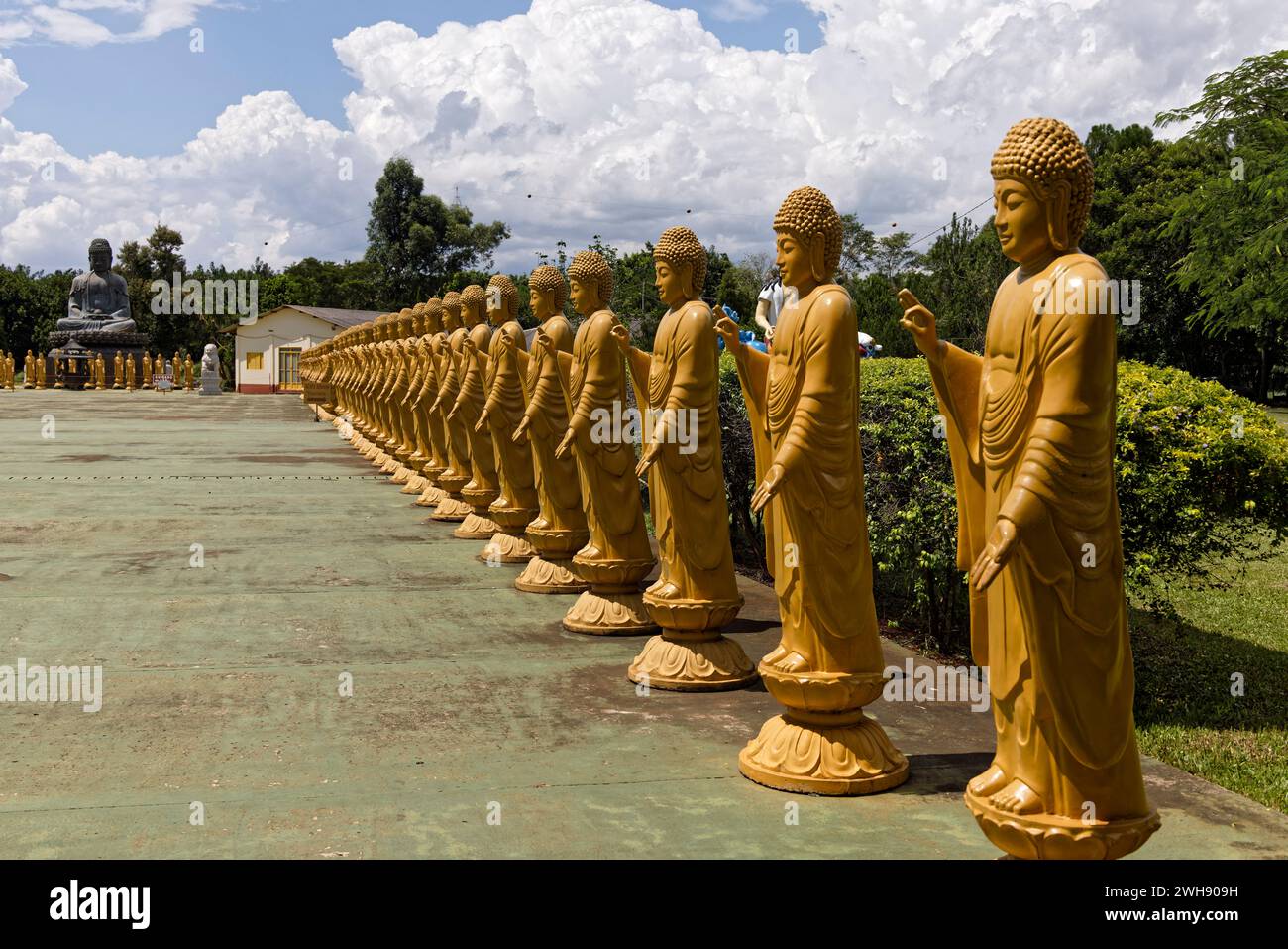 Foz do Iguaçu, Brazil. 18th Jan, 2024. View of Templo Budista Chen Tien who was built in 1996 by Taiwanese immigrants from the triple border Stock Photo