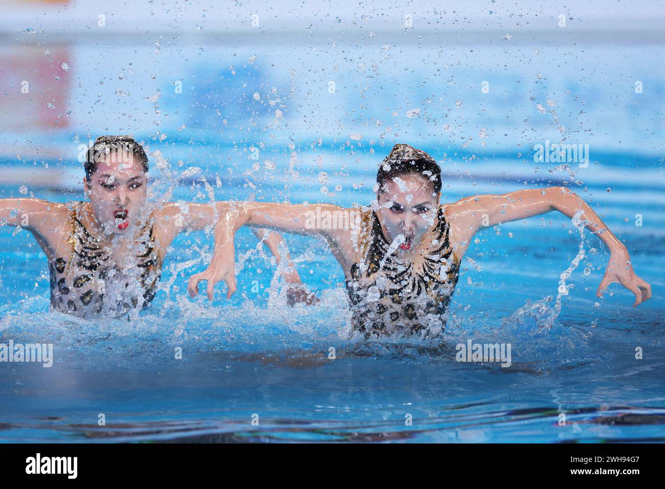 Doha, Qatar. 8th Feb, 2024. Liuyi Wang & Qianyi Wang (CHN) Artistic ...