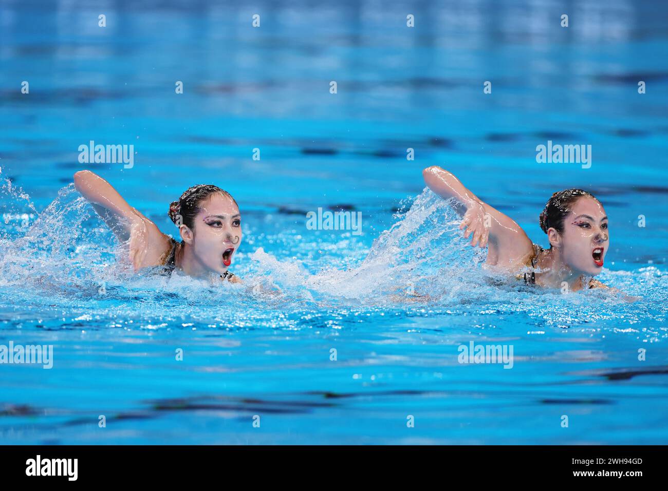 Doha, Qatar. 8th Feb, 2024. Liuyi Wang & Qianyi Wang (CHN) Artistic ...
