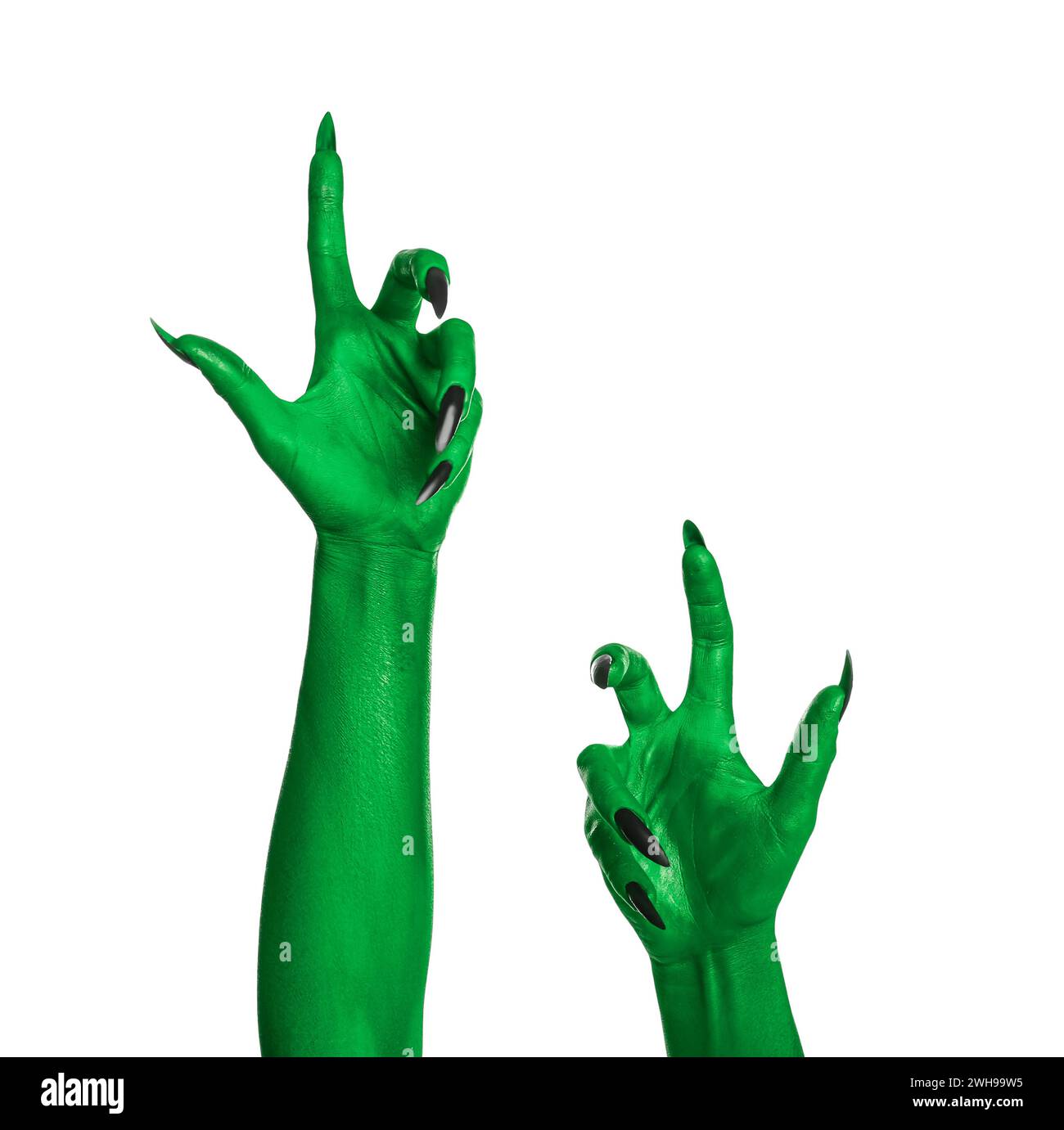 Red devil hands black nails hires stock photography and images Alamy