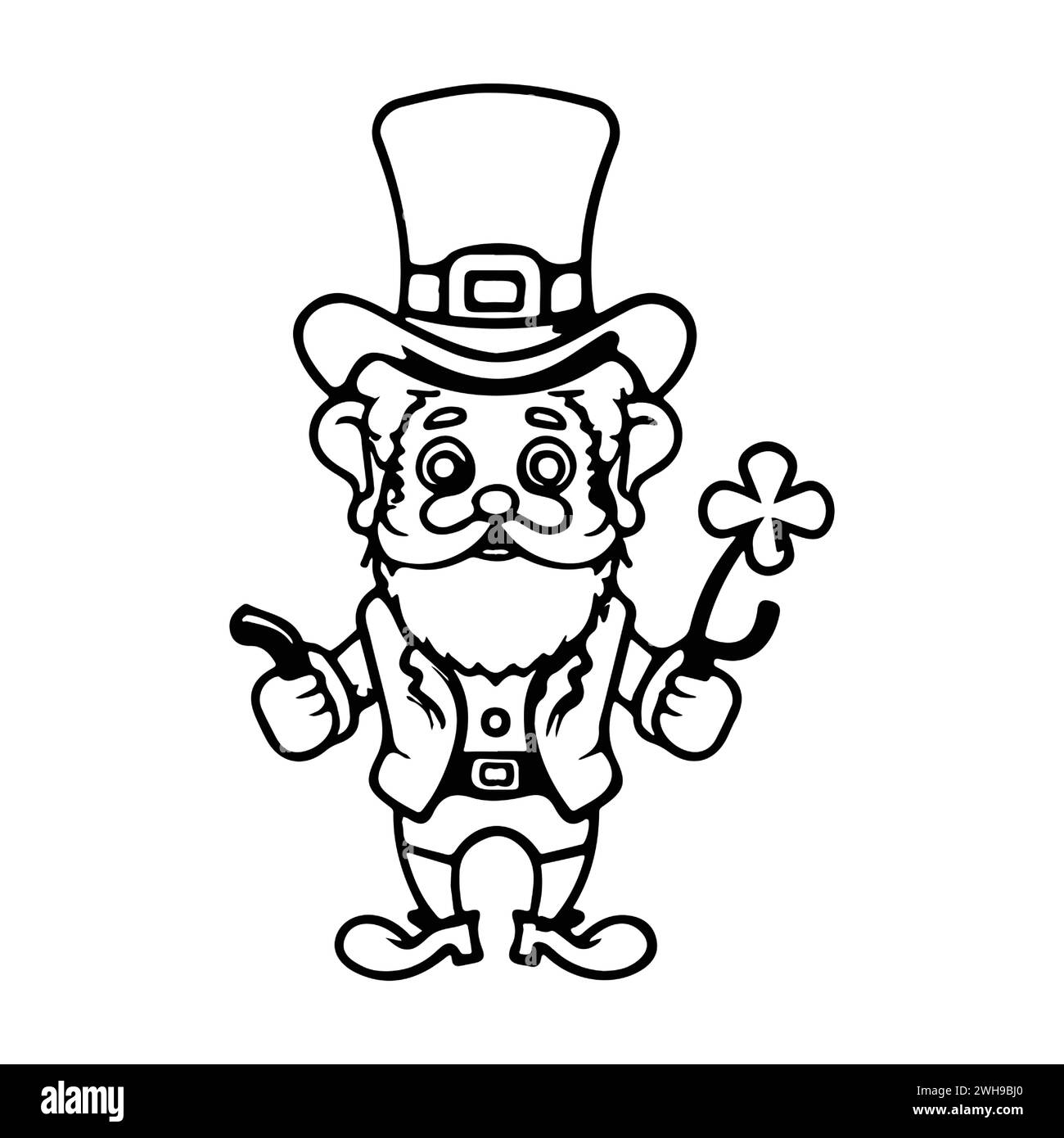 Leprechaun Black and White Stock Photos & Images - Alamy