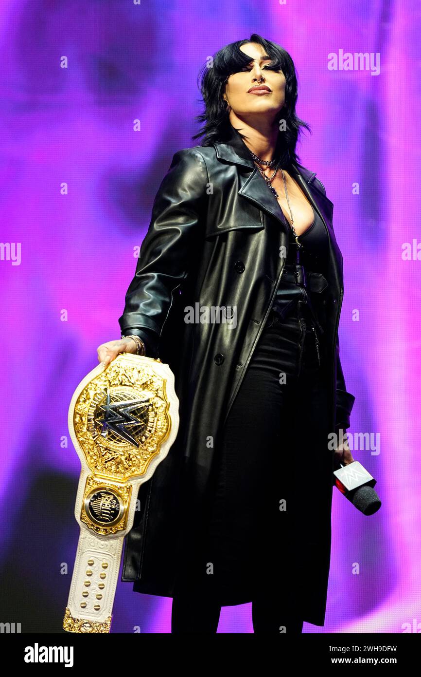 LAS VEGAS, NV February 8, 2024 Rhea Ripley, WWE Women’s World