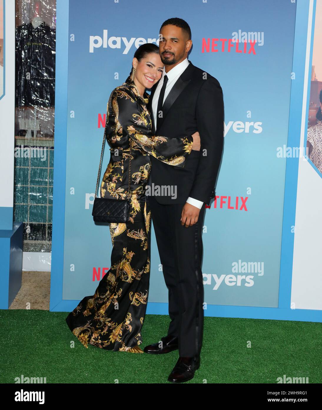 Samara Saraiva, Damon Wayans Jr arrives at The Premiere of PLAYERS held at The Egyptian Theatre