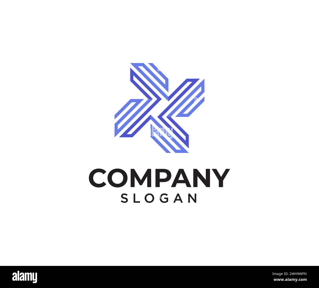 Abstract and modern logo symbols, digital and tech business logo template Stock Vector