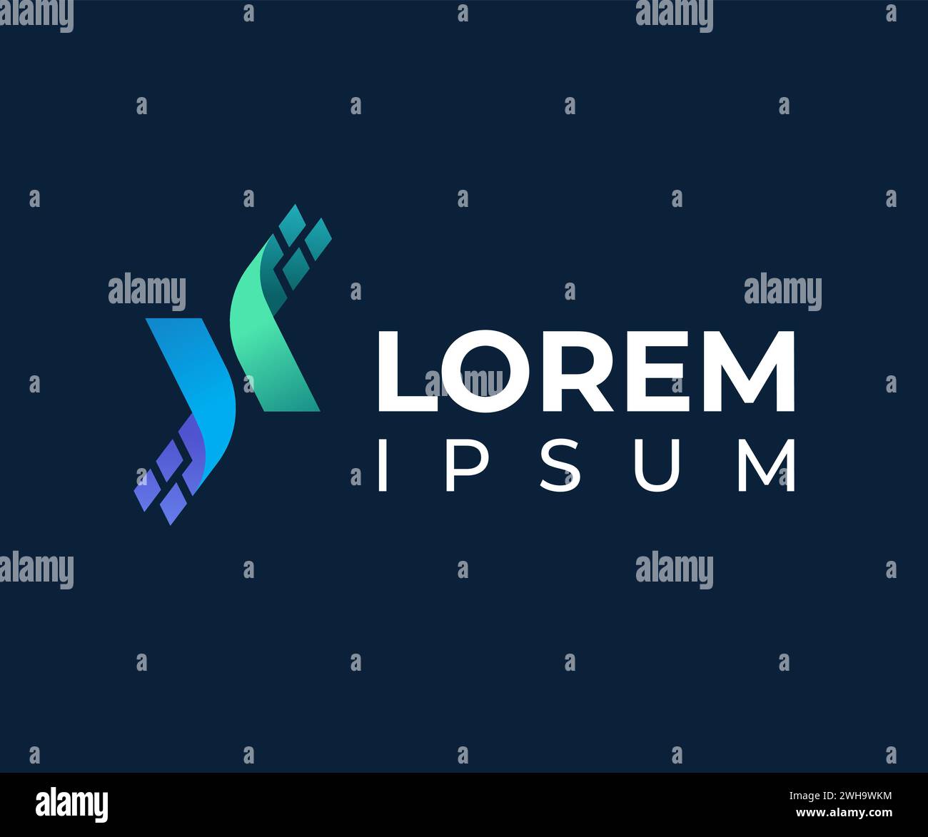 Abstract and modern logo symbols, digital and tech business logo template Stock Vector