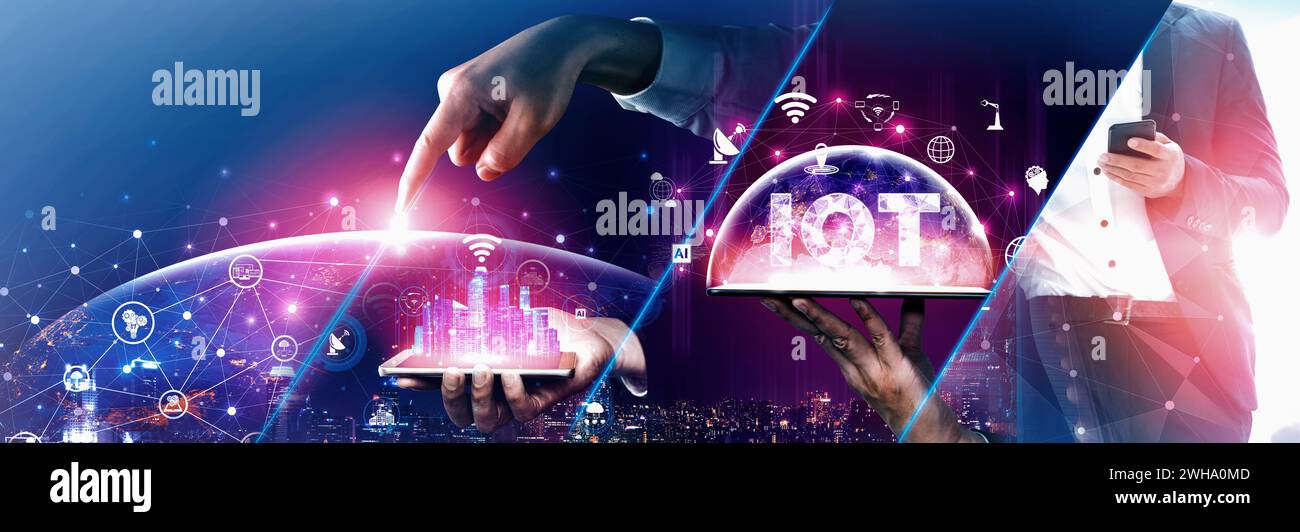 Communication technology , smart connection IOT and people network ...