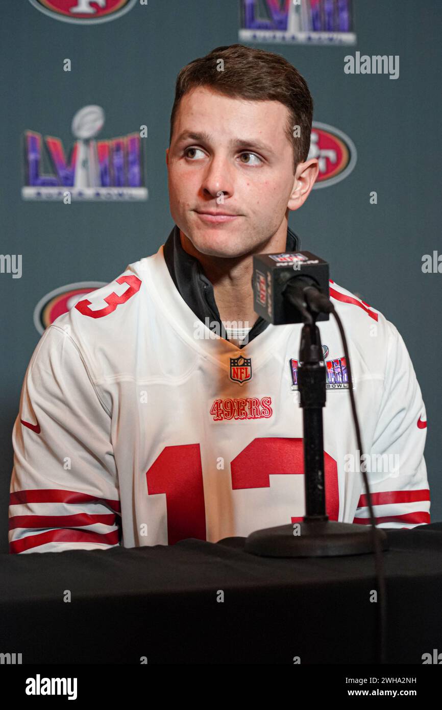 Henderson, Nevada, USA, February 8, 2024, 49ers quarterback Brock Purdy