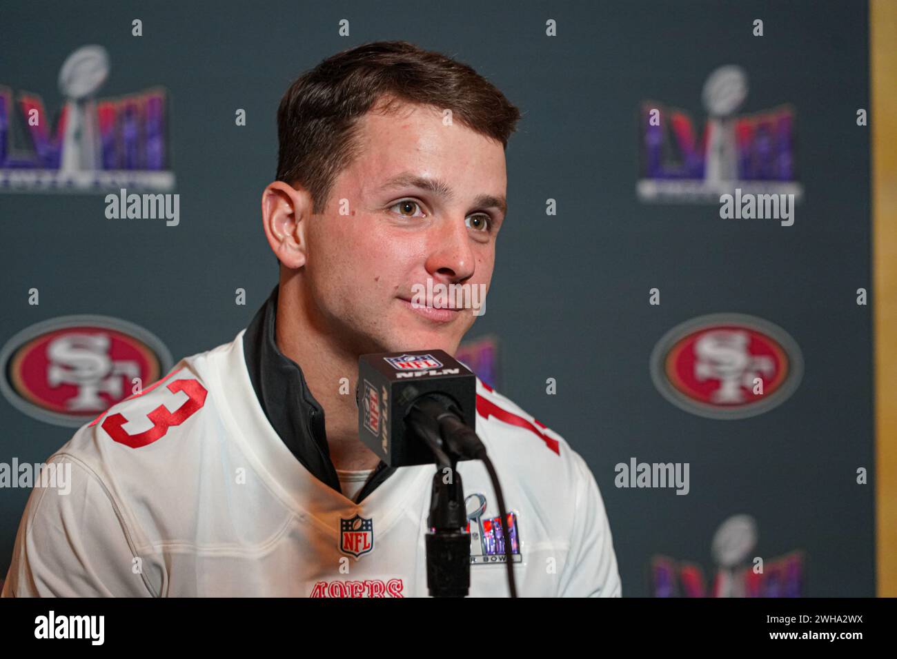 Henderson, Nevada, USA, February 8, 2024, 49ers quarterback Brock Purdy