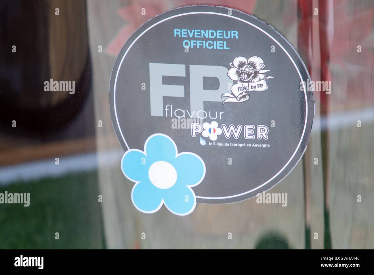 Bordeaux , France -  02 07 2024 : FP flavour power logo sign and brand text e-liquid for e-cigarettes french chain in auvergne Stock Photo