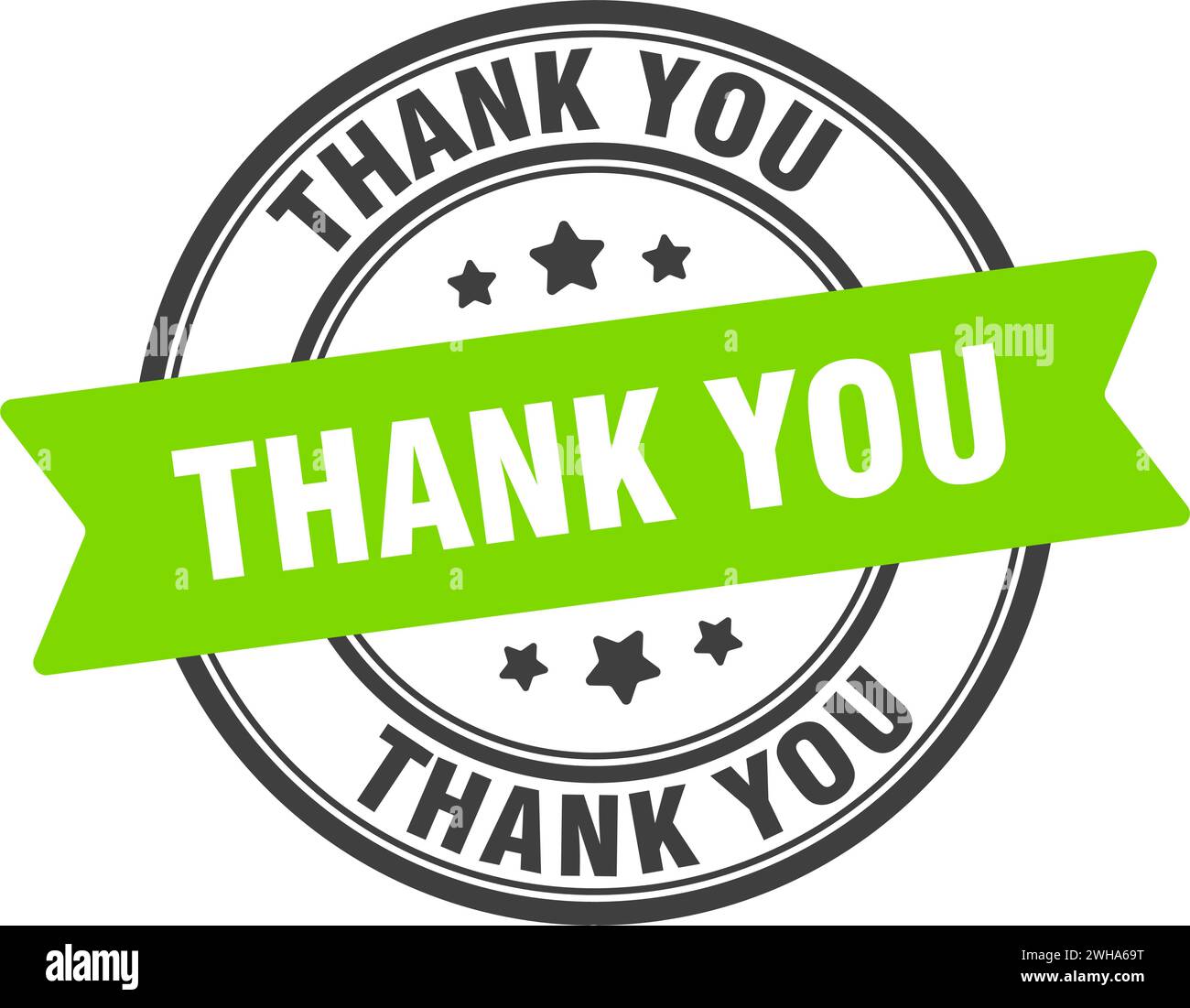 thank you stamp. thank you round sign. label on transparent background