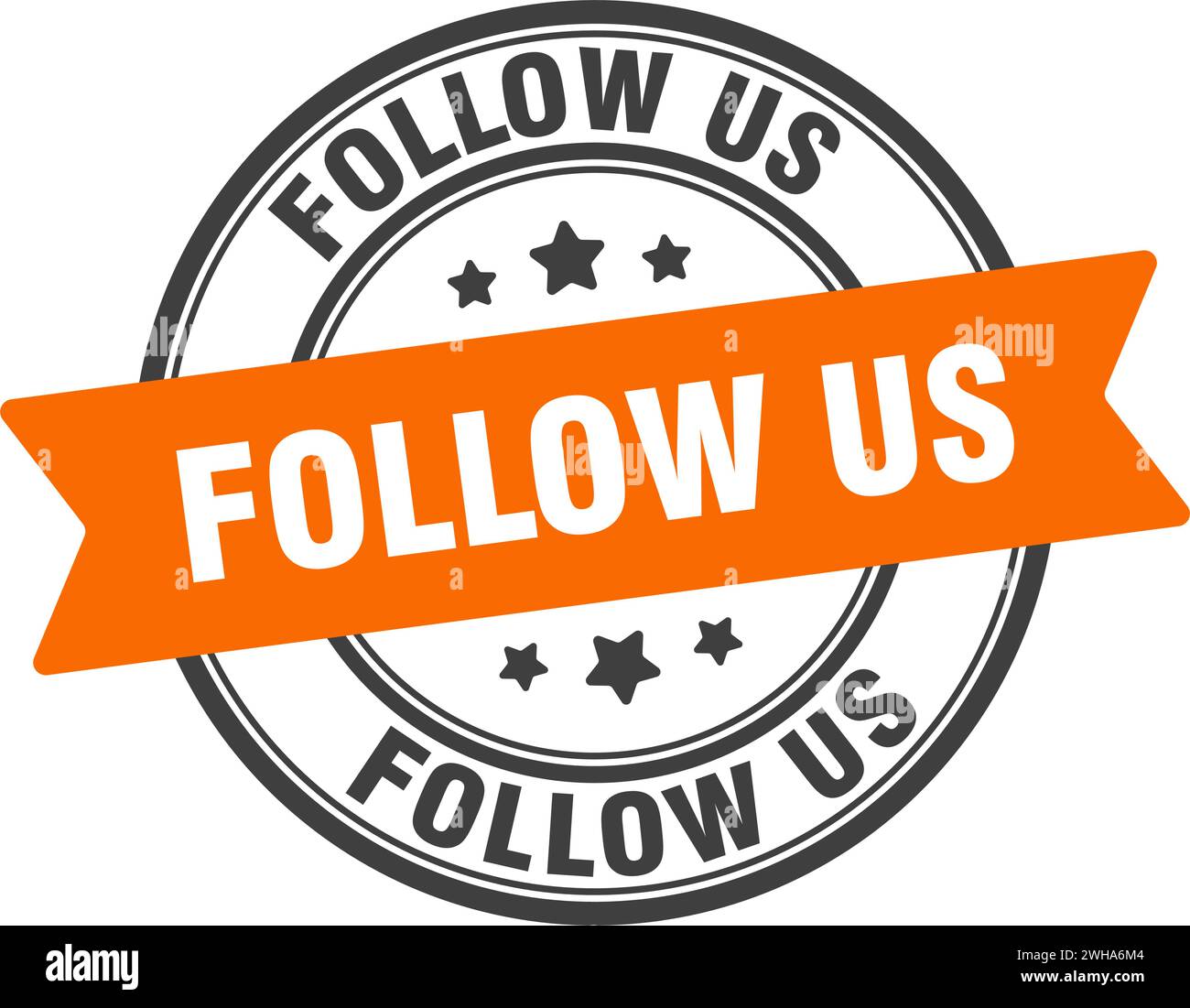 Follow Transparent Background follow us stamp. follow us round sign. label on transparent background ...