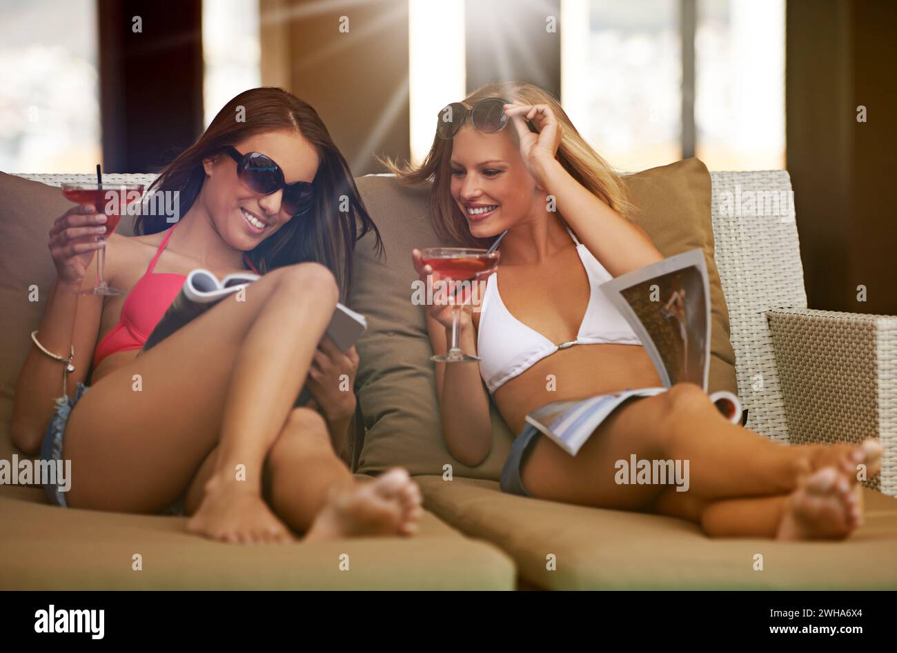 Teenage bikini girl with friends hi-res stock photography and images - Alamy