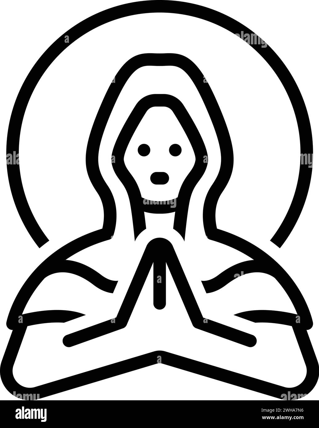 Icon for madonna,mary Stock Vector