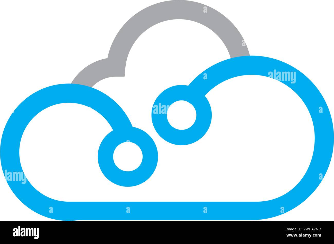 cloud technology vector logo template design vector Stock Vector Image ...