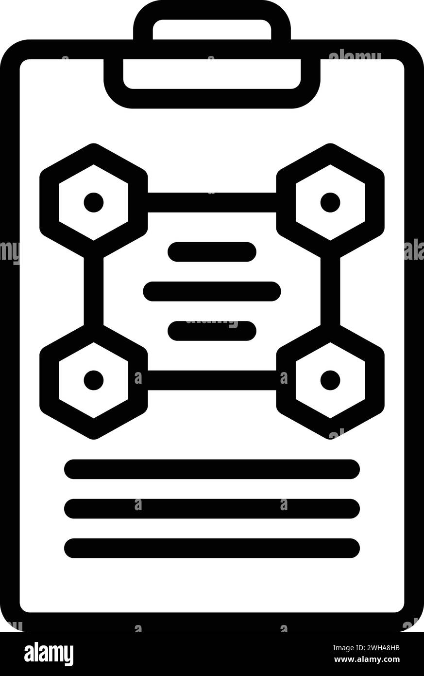 Icon for protocol,document Stock Vector