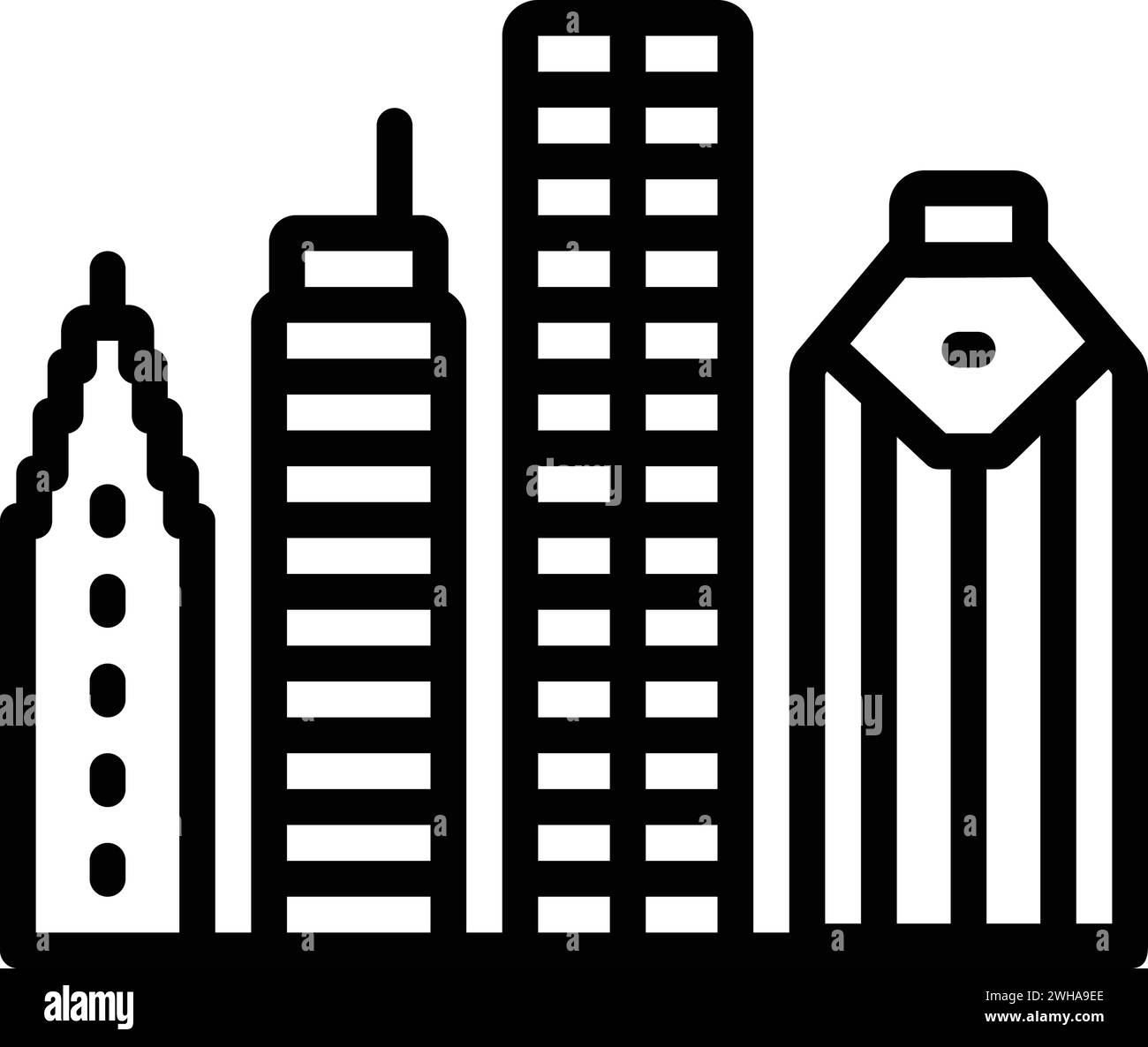 Austin texas skyline silhouette Black and White Stock Photos & Images