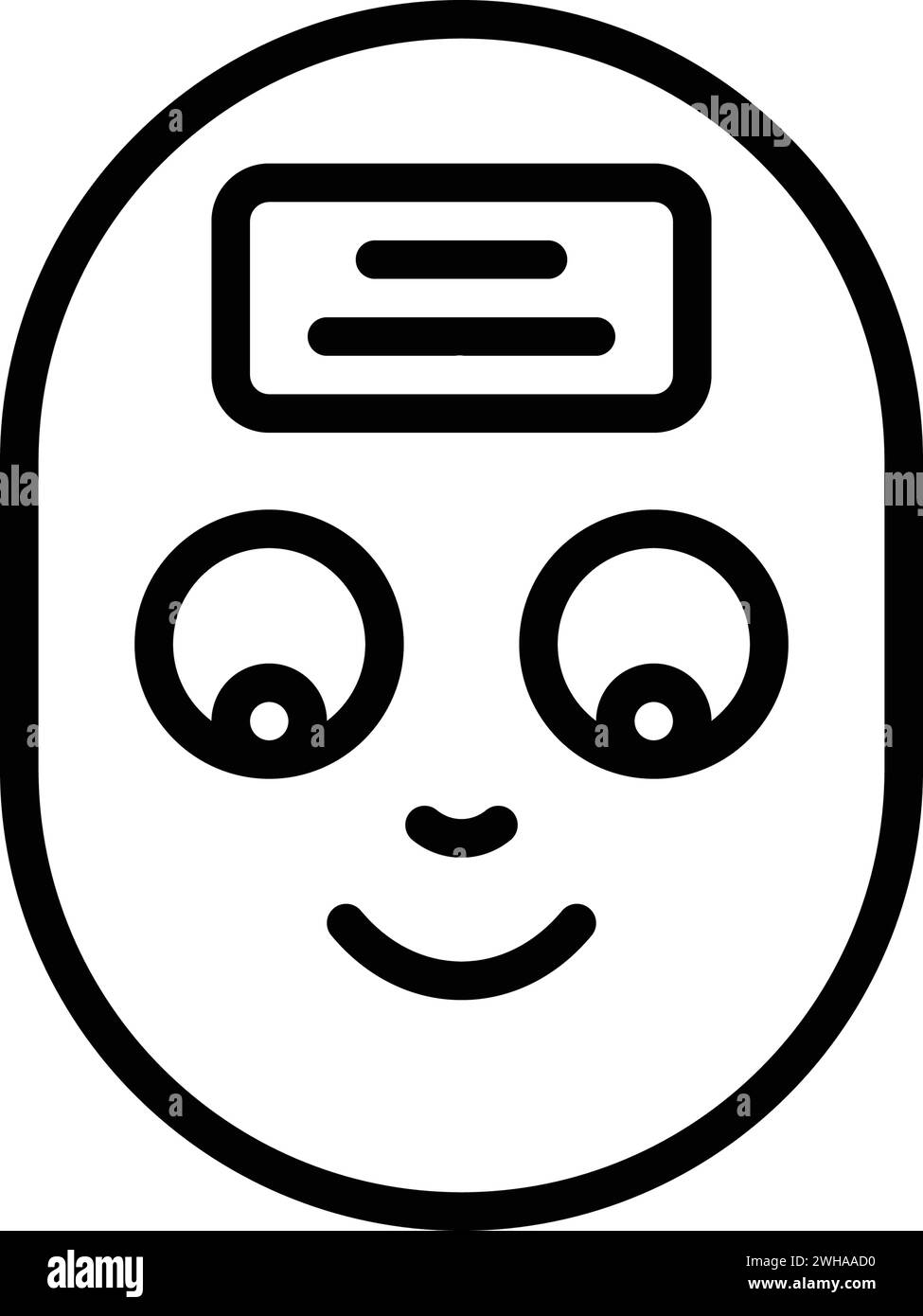Icon for nickname,forehead Stock Vector