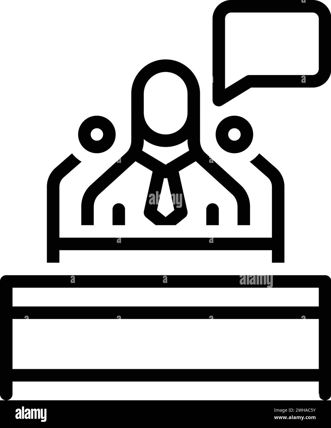 Icon for speeches,rostrum Stock Vector