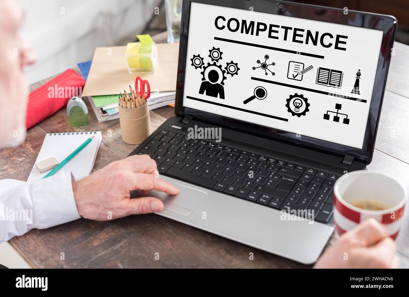 Competence concept shown on a laptop screen Stock Photo