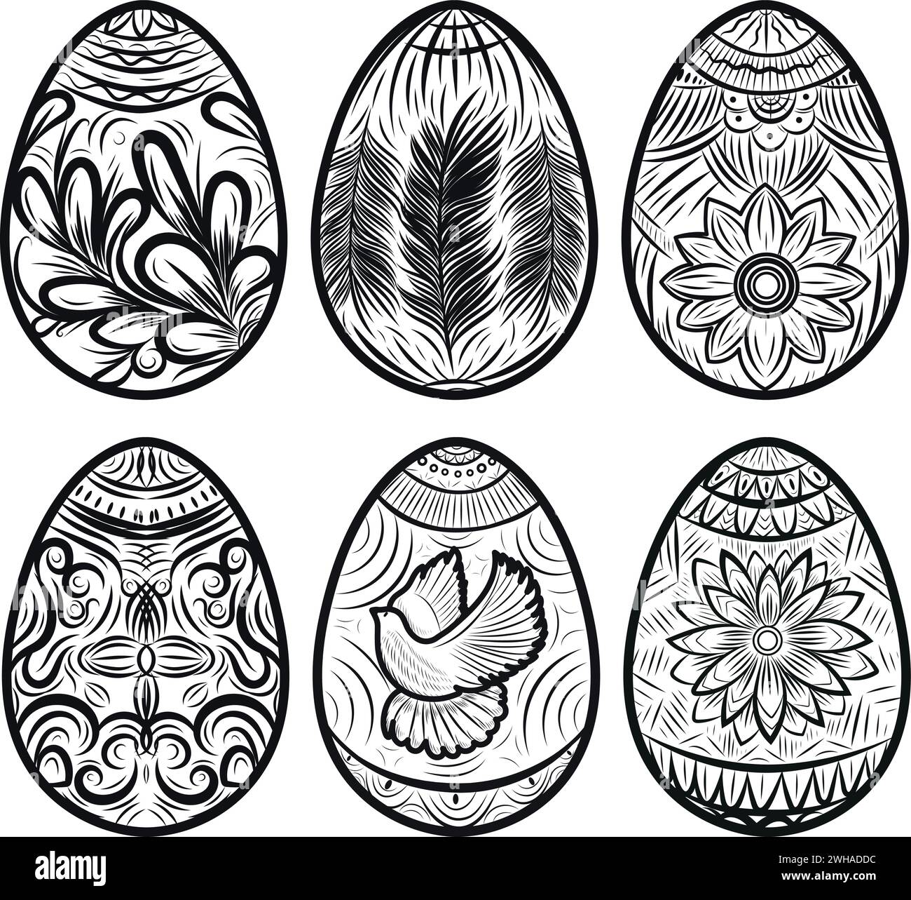 Easter eggs collection vector illustration Stock Vector Image & Art - Alamy