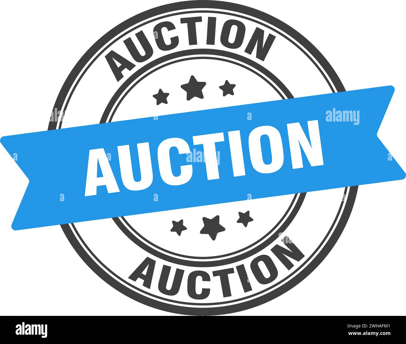 auction stamp. auction round sign. label on transparent background ...
