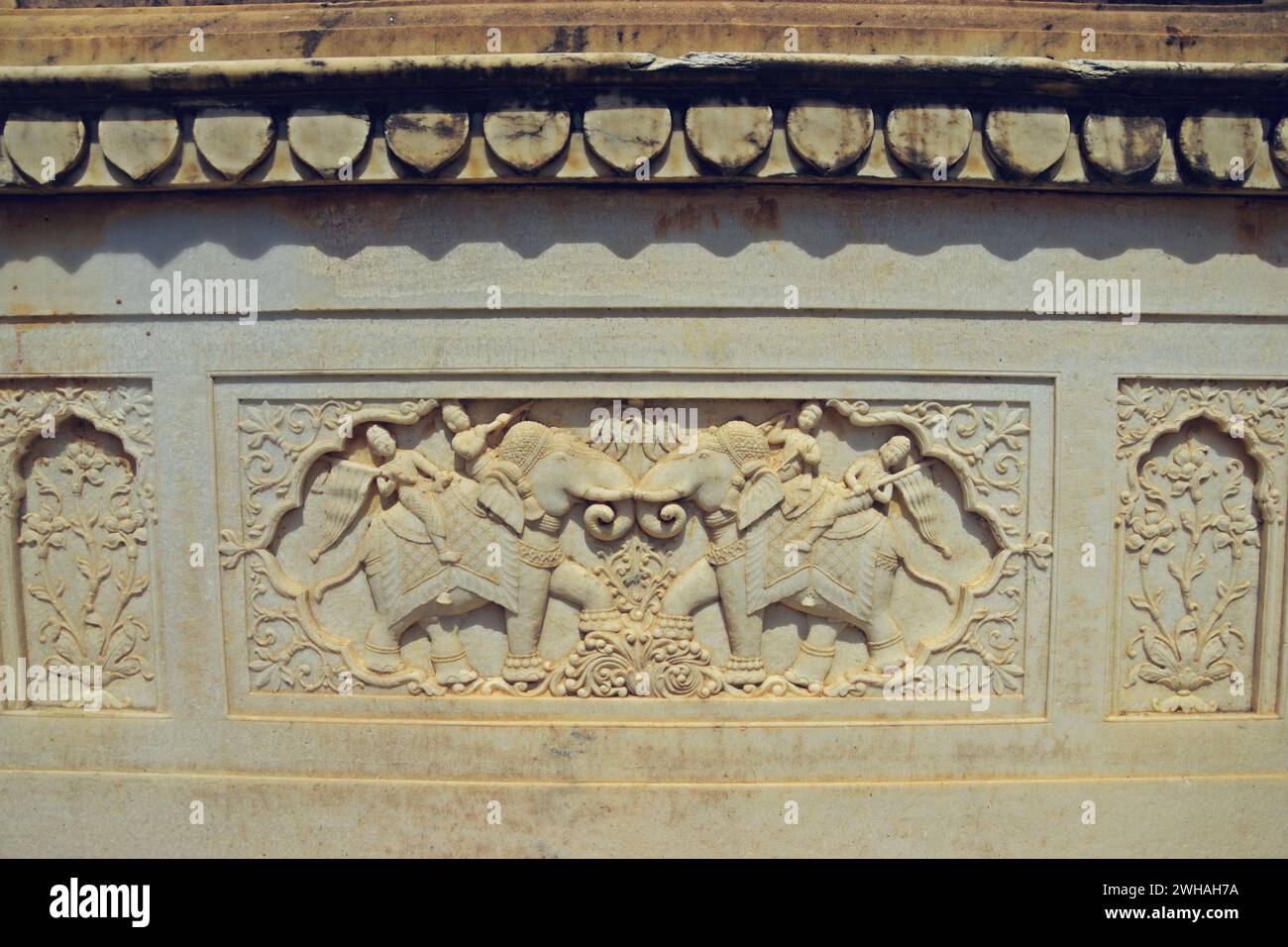 Carved Stone Panel From Rajasthan - 19thC Carved Stone Panel From Rajasthan - 19thC