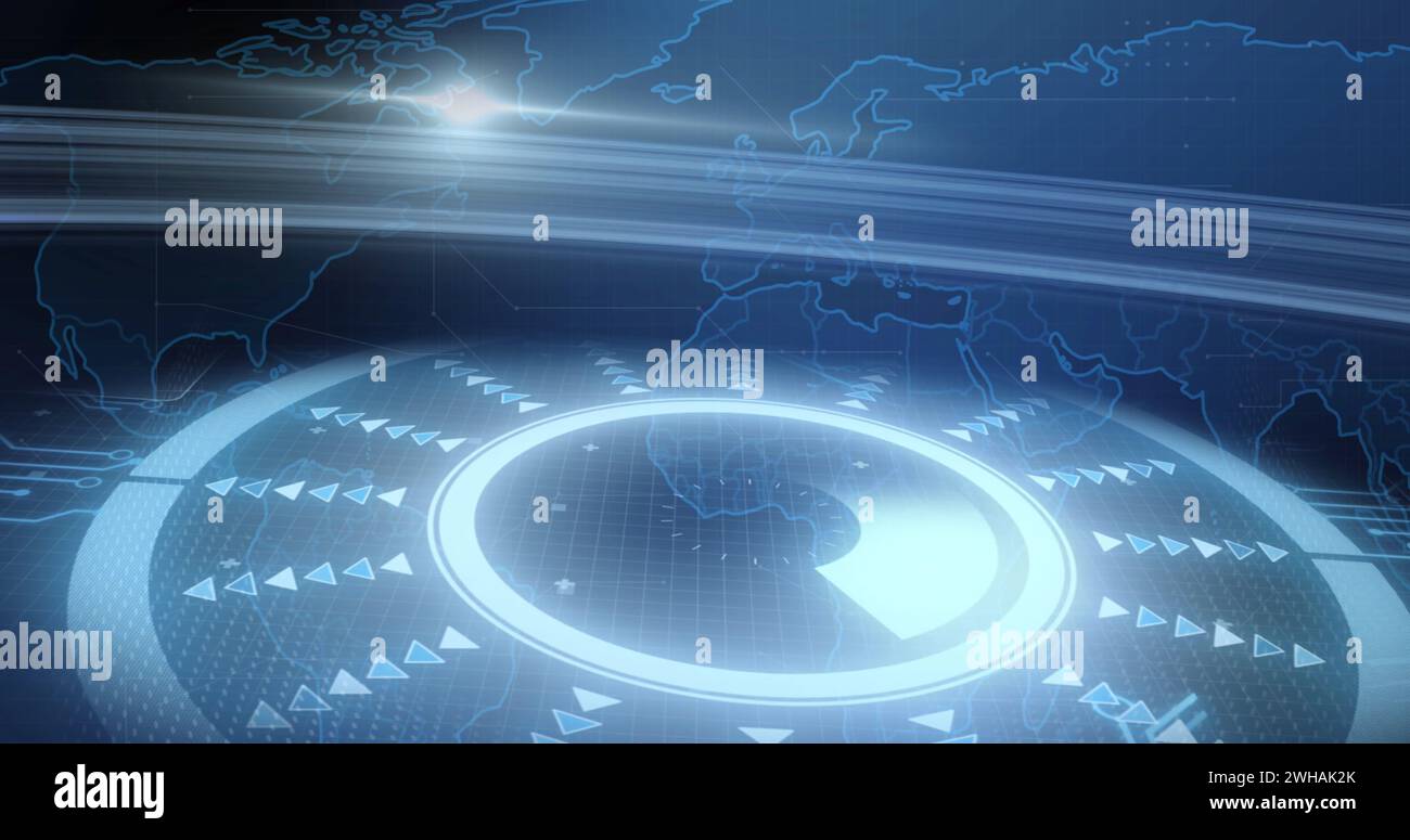Image of computing data processing over world map Stock Photo - Alamy