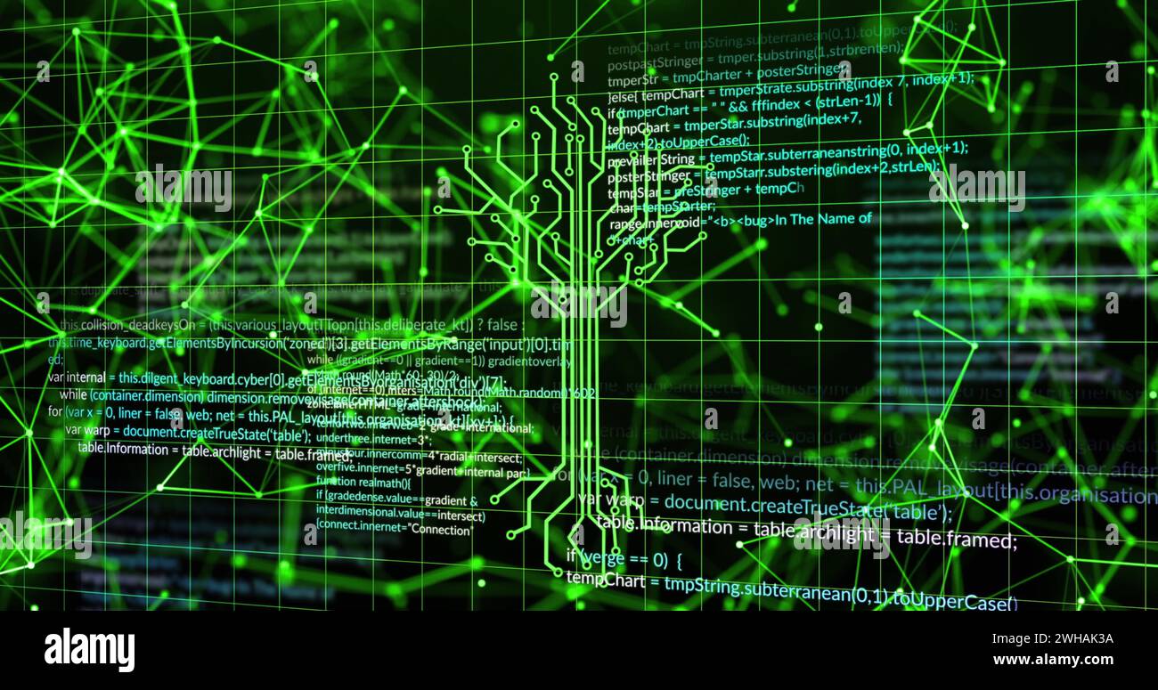 Image of integrated circuit over data processing on digital screen Stock Photo