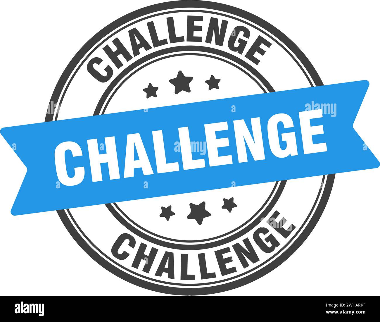 challenge stamp. challenge round sign. label on transparent background ...