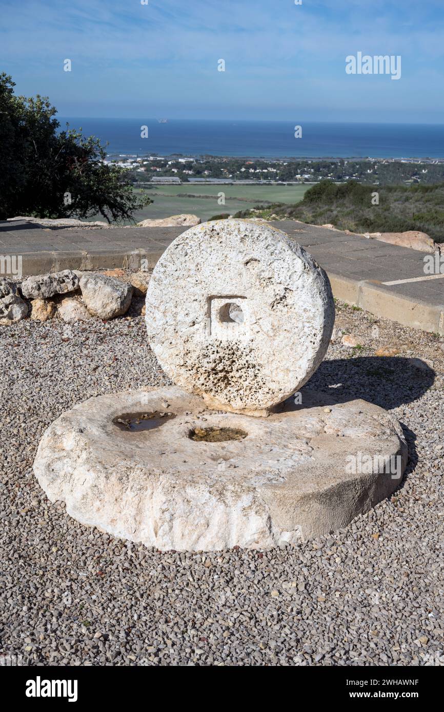 remains of Mansur el-Aqeb with three distinct time periods: A. Second Temple Period (1st century CE) A farmstead belonging to a Jewish Family B. Byzan Stock Photo