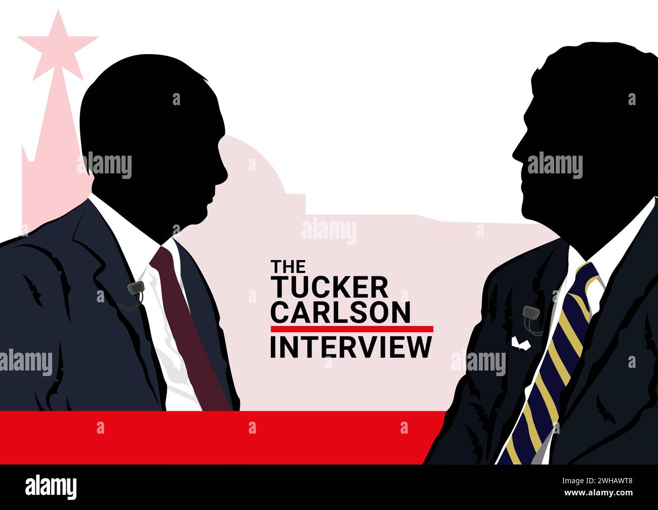 Moscow. February 6, 2024. American journalist Tucker Carlson confirmed ...