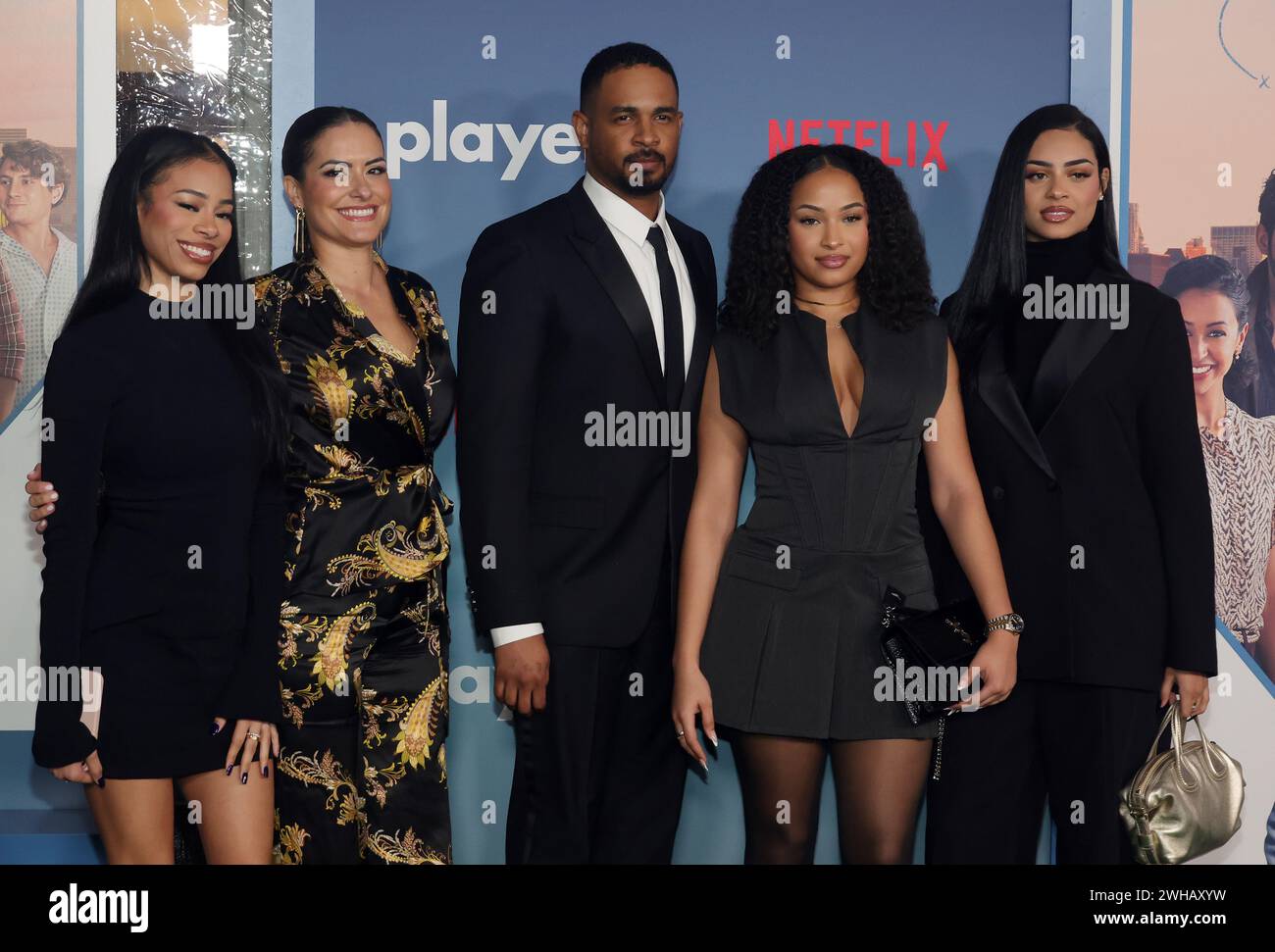 Los Angeles, Ca. 8th Feb, 2024. Damon Wayans Jr., Samara Saraiva, Aniya Wayans at the LA