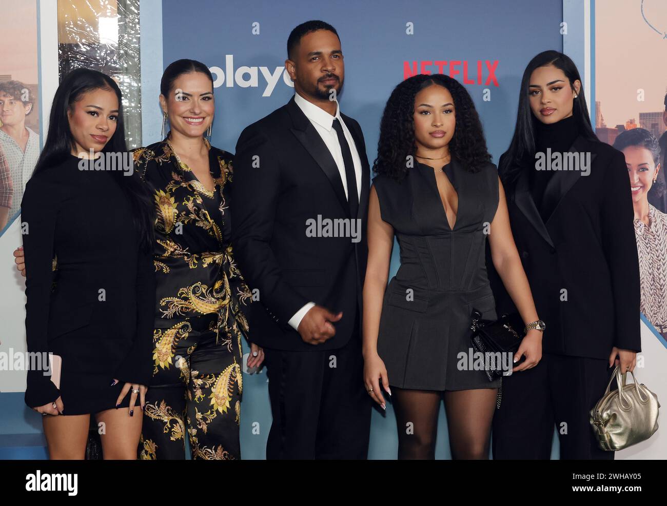 Los Angeles, Ca. 8th Feb, 2024. Damon Wayans Jr., Samara Saraiva, Aniya