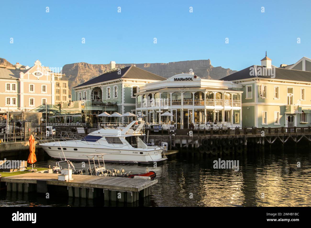 MAReSOL Portuguese restaurant, Old Pierhead Square, V&A Waterfront, Cape Town, Table Bay, Western Cape Province, South Africa Stock Photo