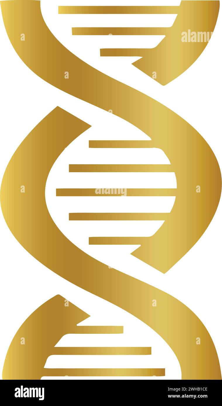 gold dna strand sign, DNA strand illustration, Computer Icons
