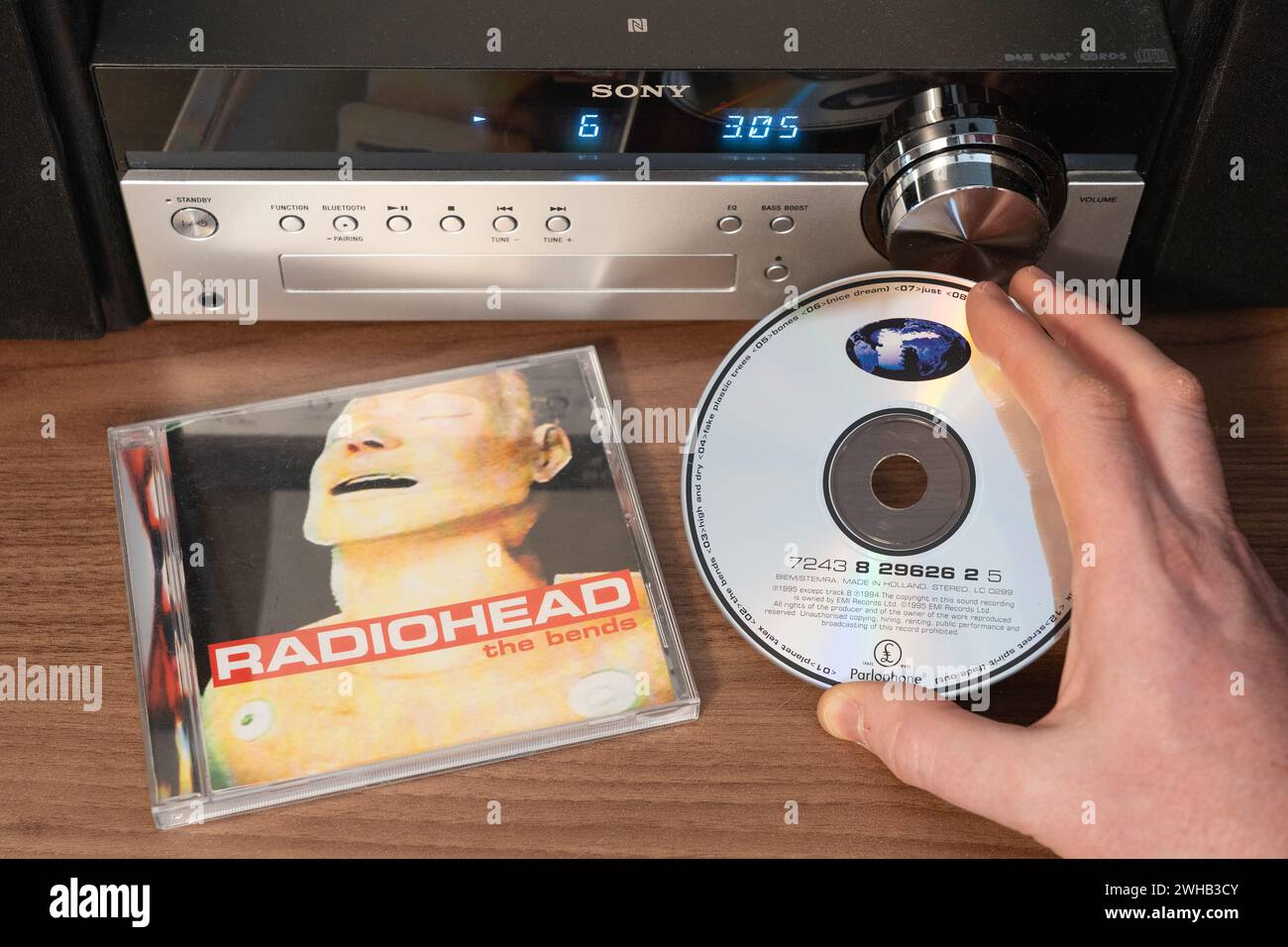 The Bends is the second studio album by the English band Radiohead, released 13 March 1995 by Parlophone. The Bends combines guitar songs and ballads Stock Photo